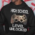 High School Level Unlocked Video Gamer First Day Of School Hoodie Unique Gifts