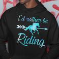 Horse Rider Girls I'd Rather Be Riding Horses Kid Gif Hoodie Unique Gifts
