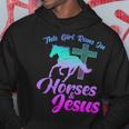 Horse Riding This Girl Runs Horses & Jesus Christian Hoodie Unique Gifts