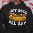 Hot Dog Adult Vintage Hot Dogs All Day Hoodie Unique Gifts