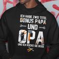 Ich Habe Zwei Titel Bonus Papa Und Opa Rocke Sie Both Kapuzenpullover Lustige Geschenke