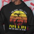 Ich Habe Zwei Titel Papa & Opa Und Ich Rocke Sie Beide Kapuzenjacke Kapuzenpullover Lustige Geschenke