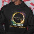 Illinois Total Solar Eclipse Twice In A Lifetime 2024 Hoodie Unique Gifts