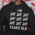 I'm 45 Years Old Tally Mark Birthday 45Th Hoodie Unique Gifts
