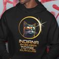 Indiana Total Solar Eclipse Cat Lover Wachers April 8Th 2024 Hoodie Personalized Gifts