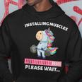 Installing Muscles Unicorn Weight Lifting Fitness Motivation Hoodie Unique Gifts