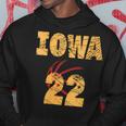 Iowa 22 Golden Yellow Sports Team Jersey Number Hoodie Unique Gifts