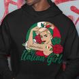 Italienisches Mädchen Retro-Hoodie, Stolzes Design im Vintage-Stil Lustige Geschenke