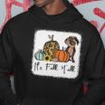 It's Fall Y'all Yellow Dachshund Dog Leopard Pumpkin Falling Hoodie Unique Gifts
