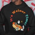 It's Weiner Time Hot Dog Vintage Apparel Hoodie Unique Gifts