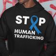 In January We Wear Blue Ribbon Human Trafficking Awareness Hoodie Personalized Gifts