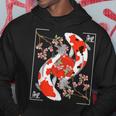 Japanese Koi Carp Fish Nishikigoi Aesthetic Cherry Blossom Hoodie Personalized Gifts