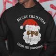 Johnson Family Last Name Surname Santa Merry Christmas Hoodie Funny Gifts