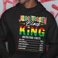 Junenth Black King Nutrition Facts Melanin African Men Hoodie Unique Gifts