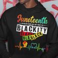 Junenth Blackity Heartbeat Black History African America Hoodie Funny Gifts