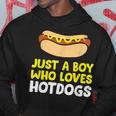 Just A Boy Who Loves Hot Dogs Hot Dog Hoodie Unique Gifts