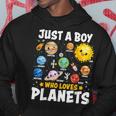 Just A Boy Who Loves Planets Astrology Space Solar Systems Hoodie Unique Gifts