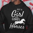 Just A Girl Who Loves Horses Riding Girls Horse Hoodie Unique Gifts