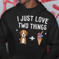 I Just Love Two Things Beagle And Ice Cream Dog Lover Hoodie Unique Gifts