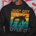 Just Get Over It Pole Vault Retro Vintage Pole Vaulting Hoodie Personalized Gifts