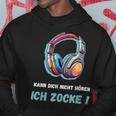 Kann Dich Nicht Hören Ich Zocke Hoodie für Gamer, Schwarzes Gaming Tee Lustige Geschenke