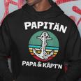 Kapitän Papa Segeln Boot Anker Papitän Kapuzenpullover Lustige Geschenke