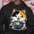 Kawaii Anime Calico Cat Ramen Hoodie Unique Gifts