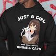Kawaii Anime Solo Una Chica Que Realmente Ama El Anime Y Los Gatos Sudadera Regalos divertidos