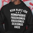 Kein Platz Für Homophobia Carnival Racism Sexism Hoodie Lustige Geschenke