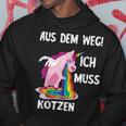 Kotz Unicorn Ich Muss Kotzen Party Unicorn Puke Hoodie Lustige Geschenke