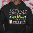 Lab Week 2024 Retro Medical Laboratory Tech Lab Week Hoodie Funny Gifts