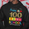 Leopard 100Th Day Of School Principal Life 100 Days Smarter Hoodie Unique Gifts