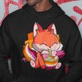 Lesbian Pride Gay Kawaii Fox Ramen Noodles Lesbian Flag Hoodie Unique Gifts