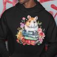 Lesebücher Buchliebhaber Hamster Und Aquarell Bücher Hoodie Lustige Geschenke