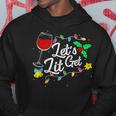 Let's Get Lit Christmas Tree Lights Xmas Pajamas Family Hoodie Personalized Gifts