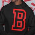 Letter B Large And Bold Outline In Red Hoodie Unique Gifts