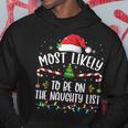Most Likely To Be On The Naughty List Family Christmas Hoodie Funny Gifts