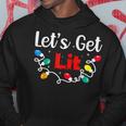 Lets Get Lit Christmas Lights Family Xmas Pajamas Holiday Hoodie Personalized Gifts