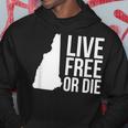 Live Free Or Die Nh Motto New Hampshire Map Hoodie Unique Gifts