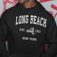 Long Beach New York Ny Vintage American Flag Sports Hoodie Unique Gifts