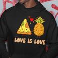 Love Is Love Cute Pride Pineapple Pizza Food Pun Hoodie Unique Gifts