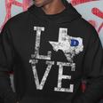 Love Dallas Texas Cowboy Or Cowgirl State Outline Distressed Hoodie Unique Gifts