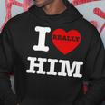 I Love Him I Heart Him Vintage For Couples Matching Hoodie Unique Gifts