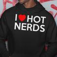 I Love Hot Nerds Heart Geek Valentines Women Hoodie Unique Gifts