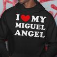 I Love My Miguel-Angel Amo A Mi Miguel-Angel Cuello Sudadera Regalos divertidos