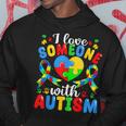 I Love Someone With Autism Awareness Heart Puzzle Pieces Hoodie Unique Gifts