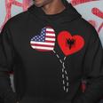 Loving Albania Usa Flag Heart Albanian Americans Love Hoodie Unique Gifts