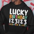 Lucky Birthday 123123 Happy New Year 2024 Birthday Party Hoodie Personalized Gifts