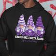 Lupus Awareness Month Purple Ribbon Gnomies Support Hoodie Personalized Gifts
