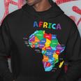 Mapa Político Del Continente Africano Nombres De Países Sudadera Regalos divertidos